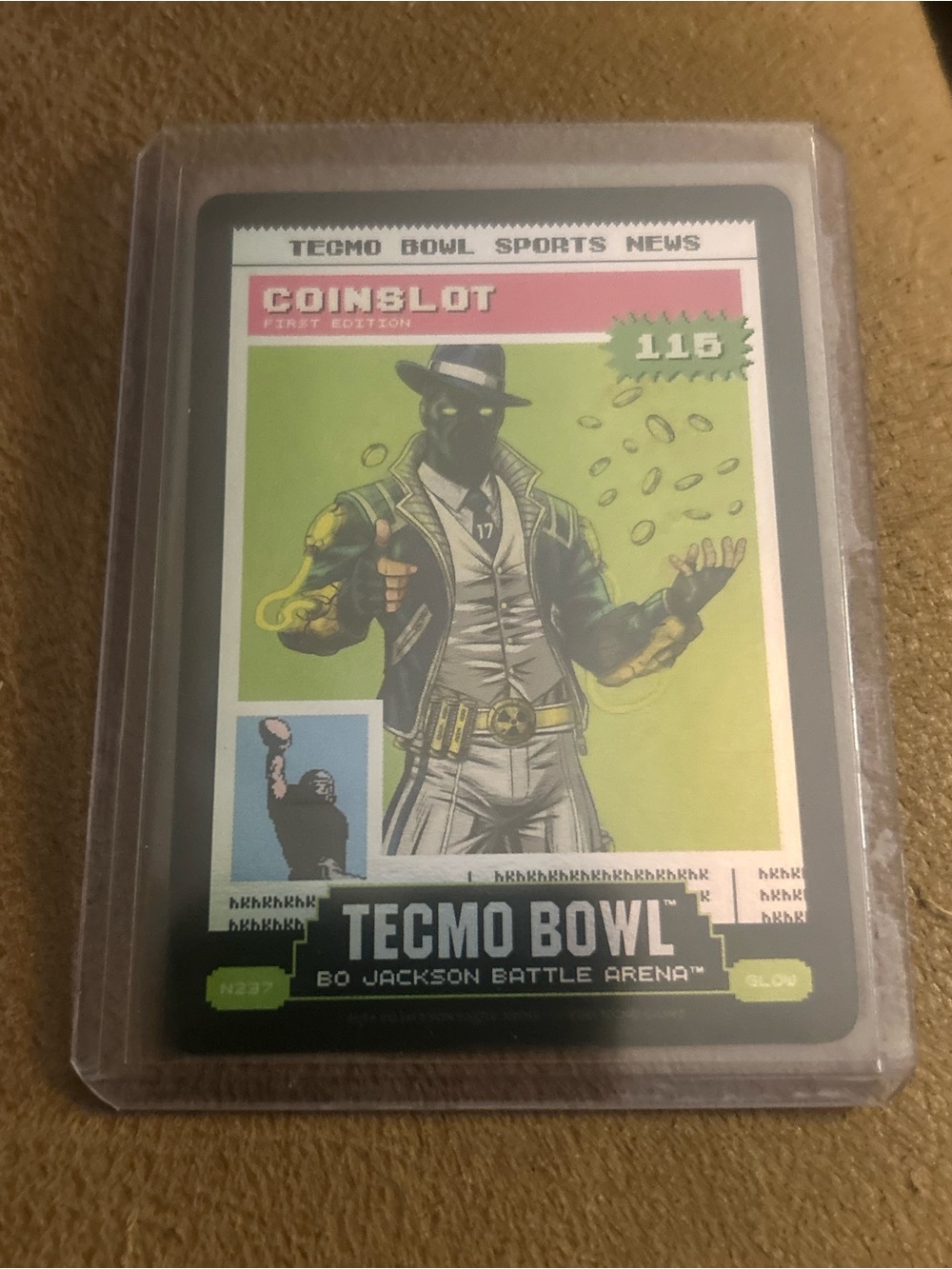 Coinslot Tecmo Bowl Bo Jackson Battle Arena 115 Power Glow N237 SSP